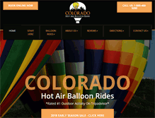 Tablet Screenshot of coloradoballoonrides.com